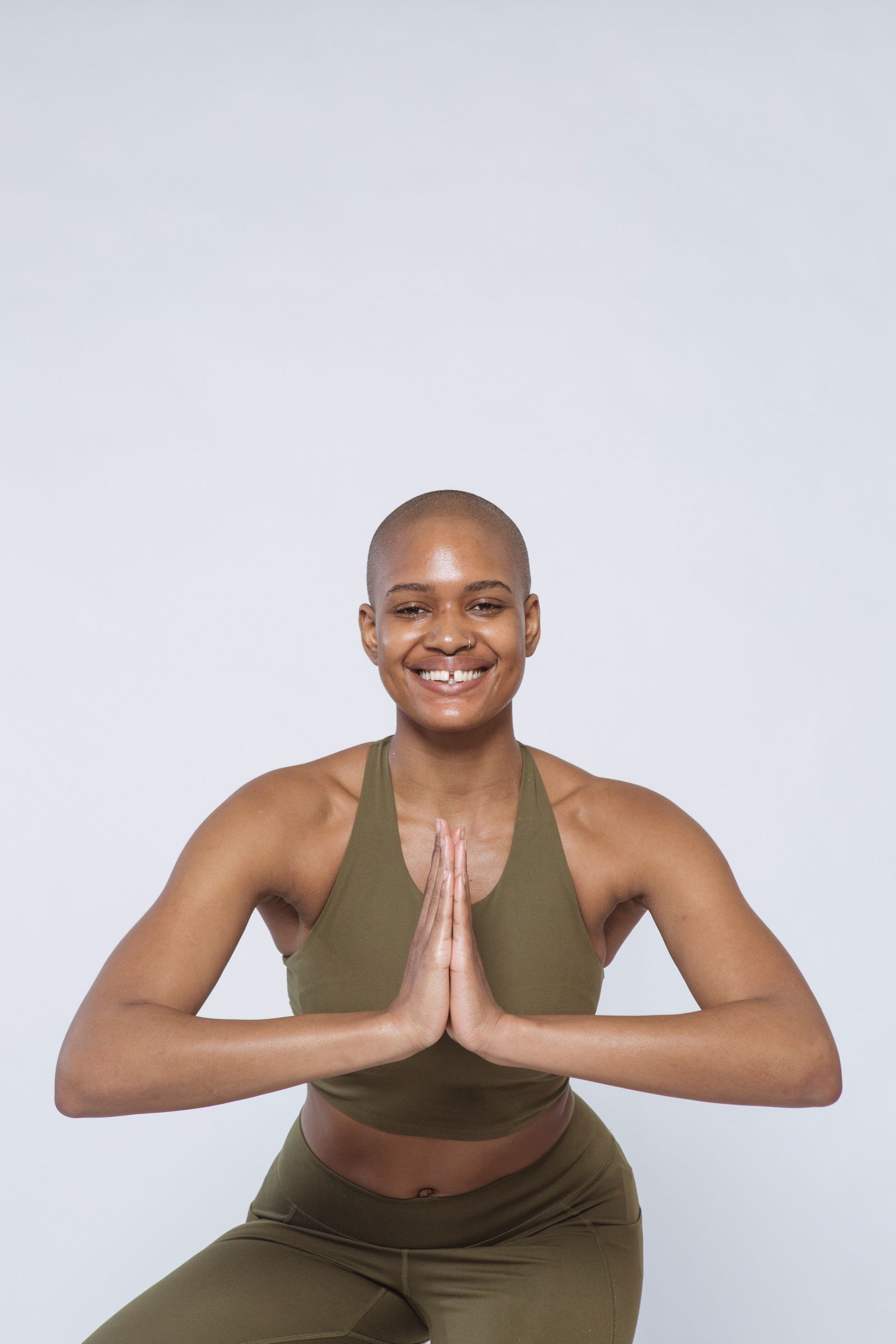 Placeholder: smiling woman in activewear
